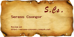 Seress Csongor névjegykártya