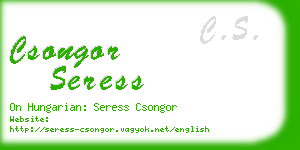 csongor seress business card